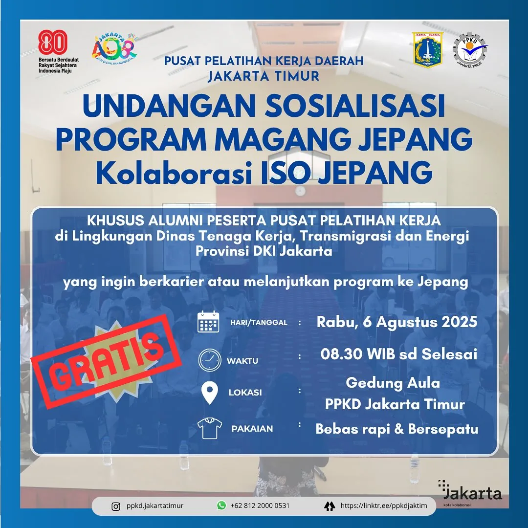 UNDANGAN SOSIALISASI PROGRAM MAGANG JEPANG – PPKD KABUPATEN SUMBAWA